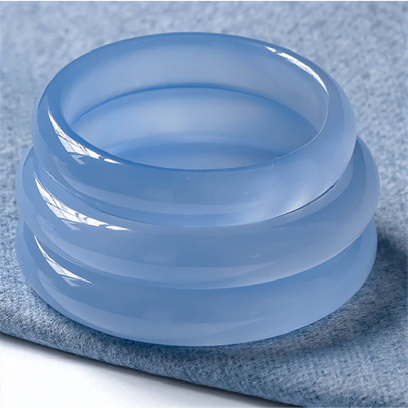KarmaRipple's Blue Chalcedony Emotional Balance Bracelet Bangle p4