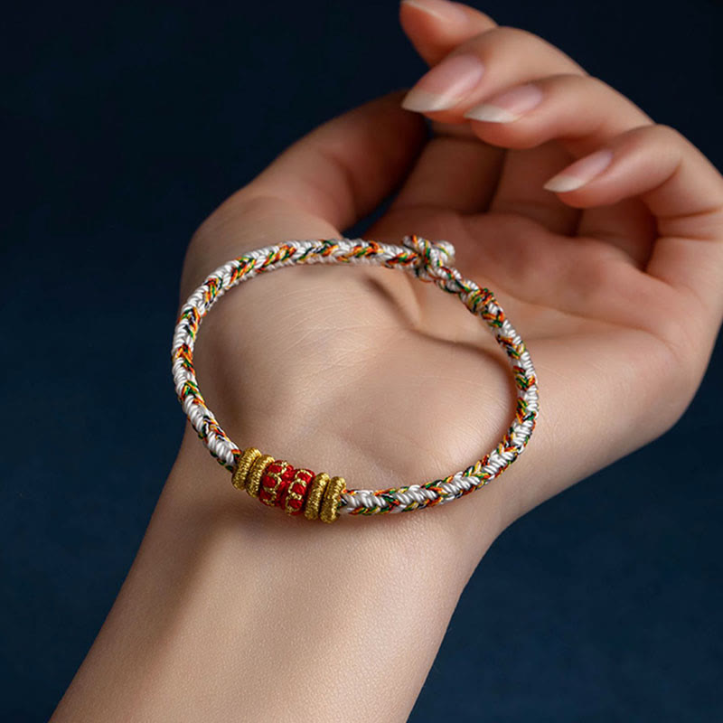 KarmaRipple's Tibet Handmade Chinese Zodiac Natal Buddha Fortune Strength Woven String Bracelet p21