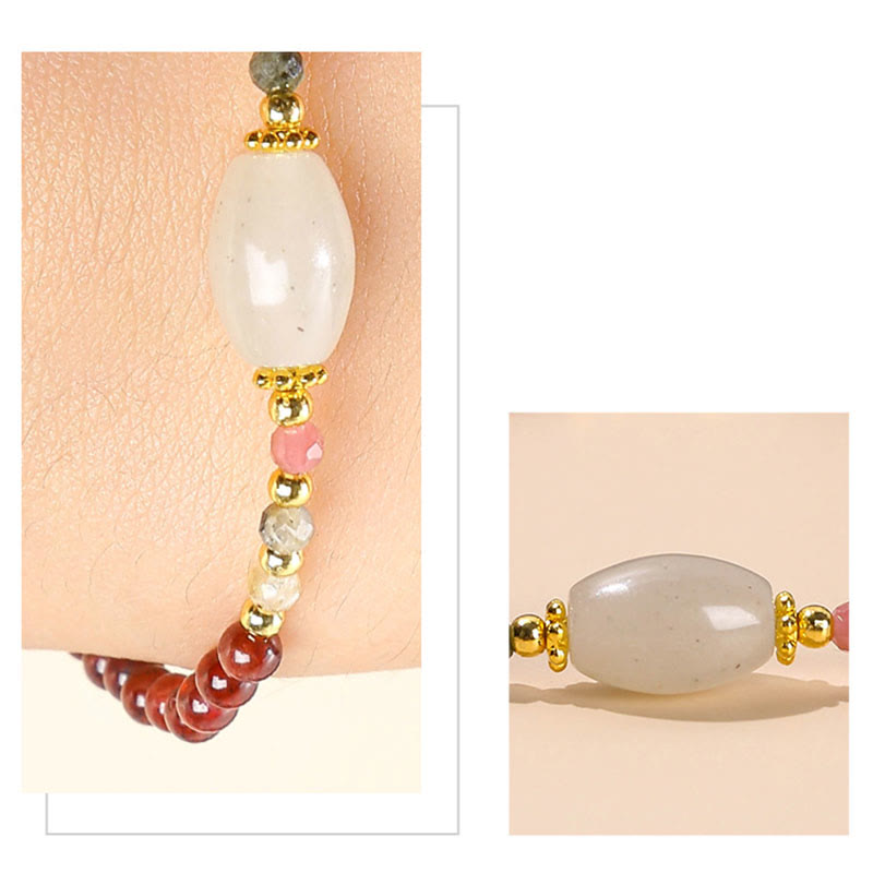 KarmaRipple's Garnet Jade Tourmaline Bead Passion Bracelet p7