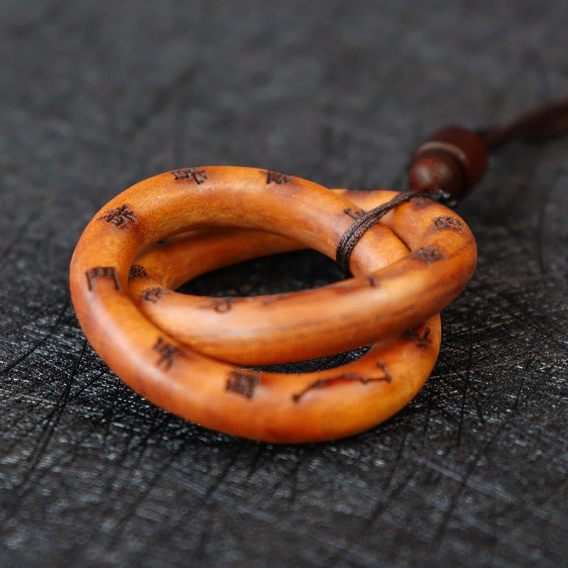 KarmaRipple's Lightning Struck Jujube Wood Taoist Yin Yang Ring Qiankun Circle Leizu Taboo Fortune Pendant Necklace p4