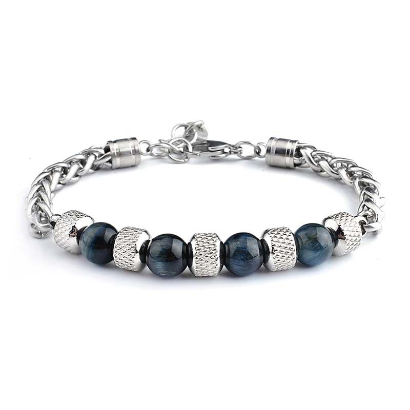 KarmaRipple's Black Onyx Tiger Eye Bead Courage Bracelet p19