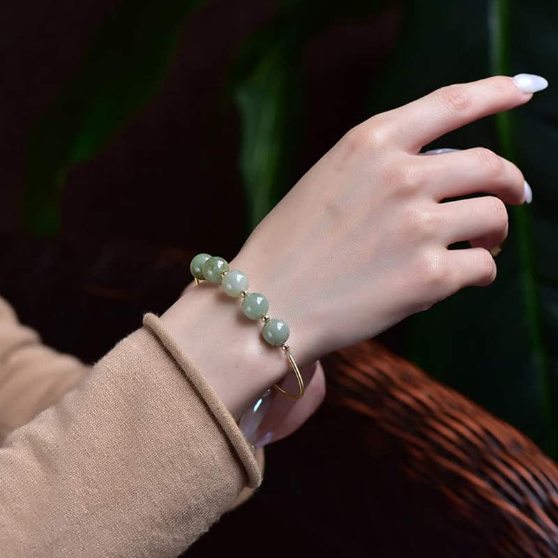 KarmaRipple's Jade Abundance Fortune Blessing Bracelet Bangle p3