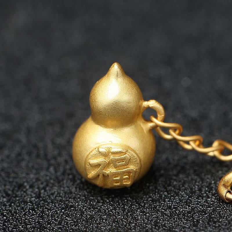 KarmaRipple's Round Jade Peace Buckle Gourd Fu Character Auspicious Prosperity Chain Bracelet p10