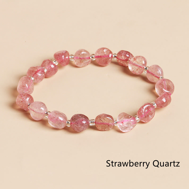 KarmaRipple's Authentic Irregular Shape Stone Gemstone Meditation Balance Bracelet p49