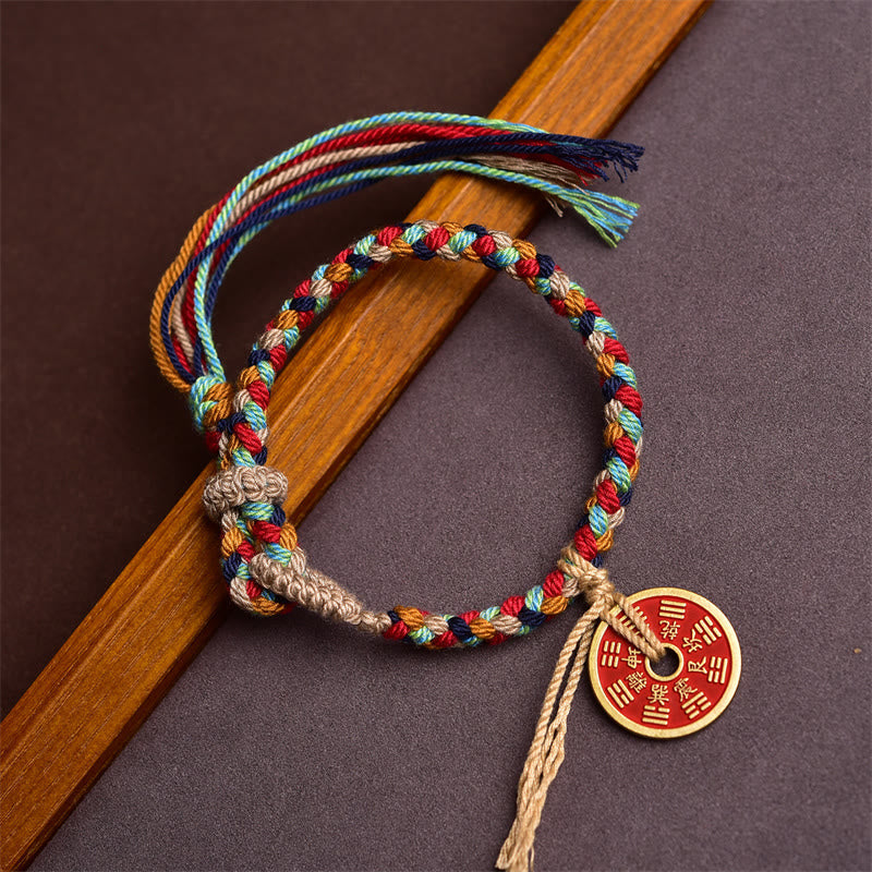KarmaRipple's Handmade Bagua Balance Multicolored Rope Bracelet p1
