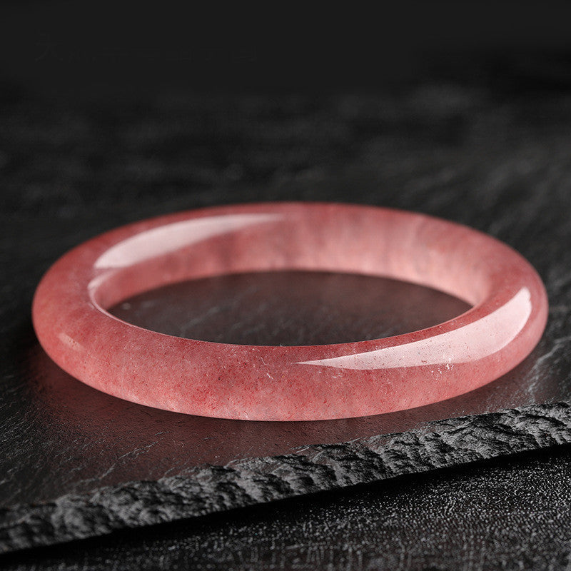 KarmaRipple's Authentic Strawberry Quartz Love Balancing Bracelet Bangle p8