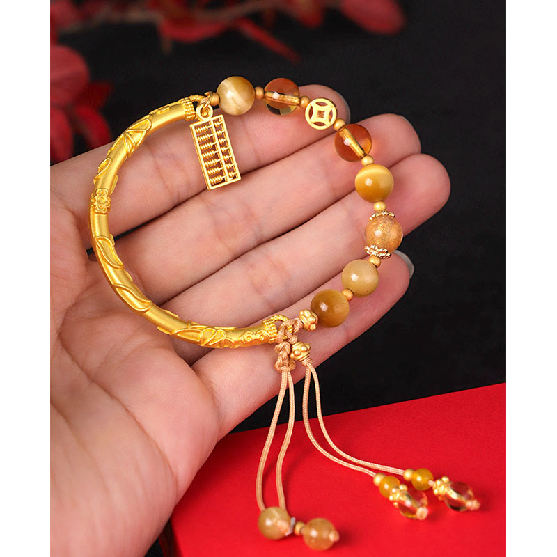 KarmaRipple's Authentic Tiger Eye Citrine Abacus Talisman Protection Bracelet p10