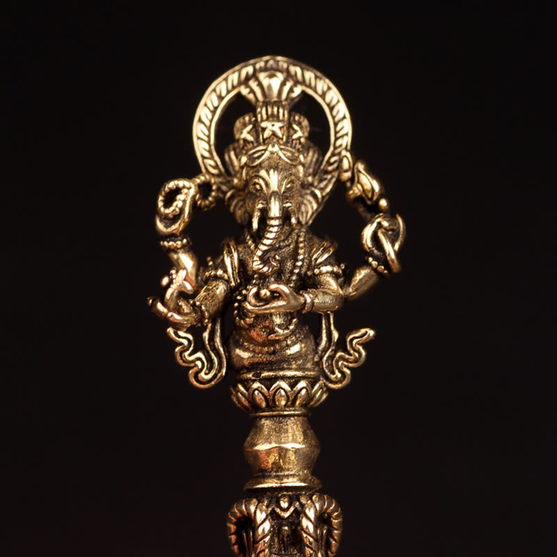 KarmaRipple's Tibetan Ganesh Ganpati Elephant God of Wealth Dorje Vajra Spiritual Power Pendant Necklace p4