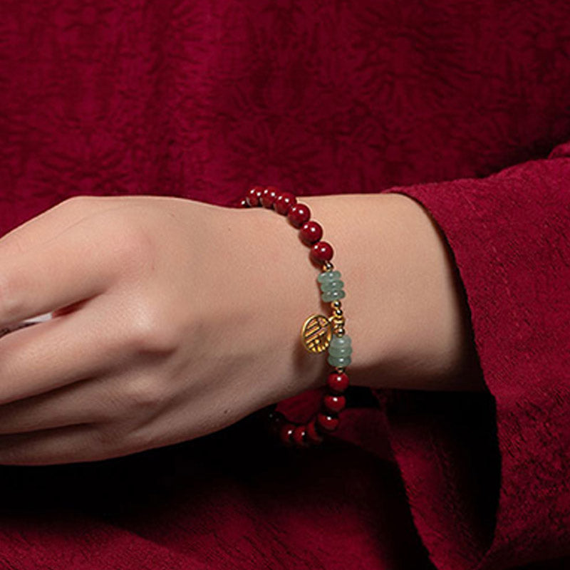 KarmaRipple's Cinnabar Green Aventurine Fortune Blessing Bracelet p4