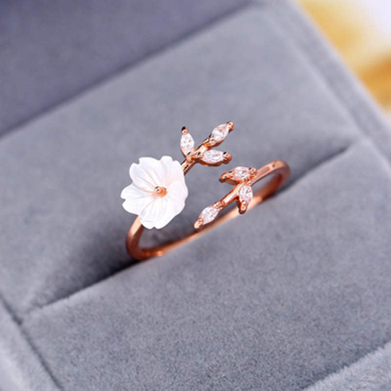 KarmaRipple's Plum Blossom Leaf Pattern Bronze Fortune Ring p6