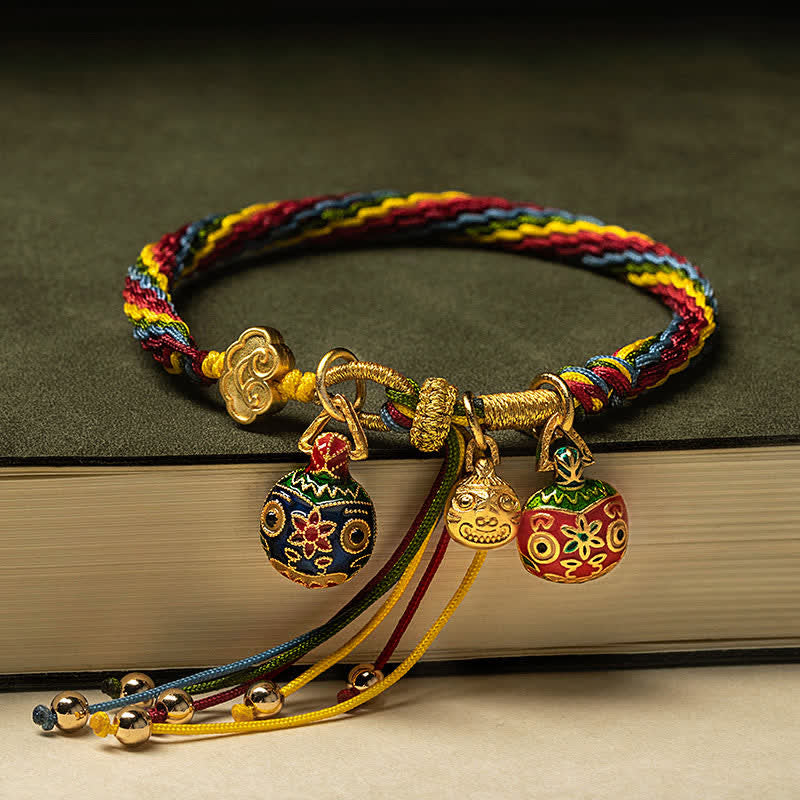 KarmaRipple's Gold Swallowing Beast Family Fortune Reincarnation Weave Colorful String Bracelet p17