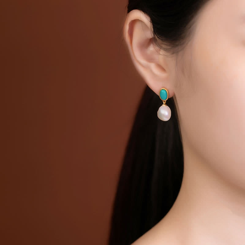 KarmaRipple's 925 Sterling Silver Pearl Turquoise Balancing Ring Earrings Pendant Necklace p8