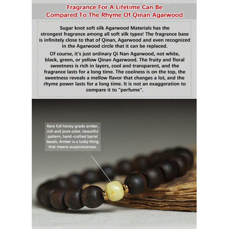 KarmaRipple's Rare Brunei Agarwood Amber Balance Peace Calm Bracelet p9