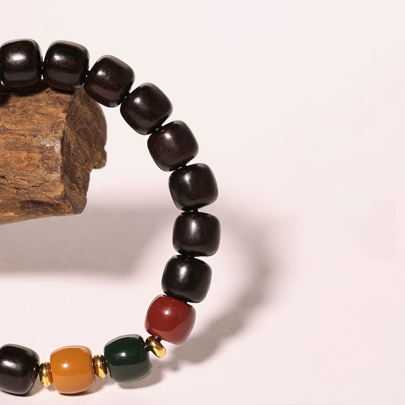 KarmaRipple's Ebony Wood Rosewood Peace Balance Bracelet p6