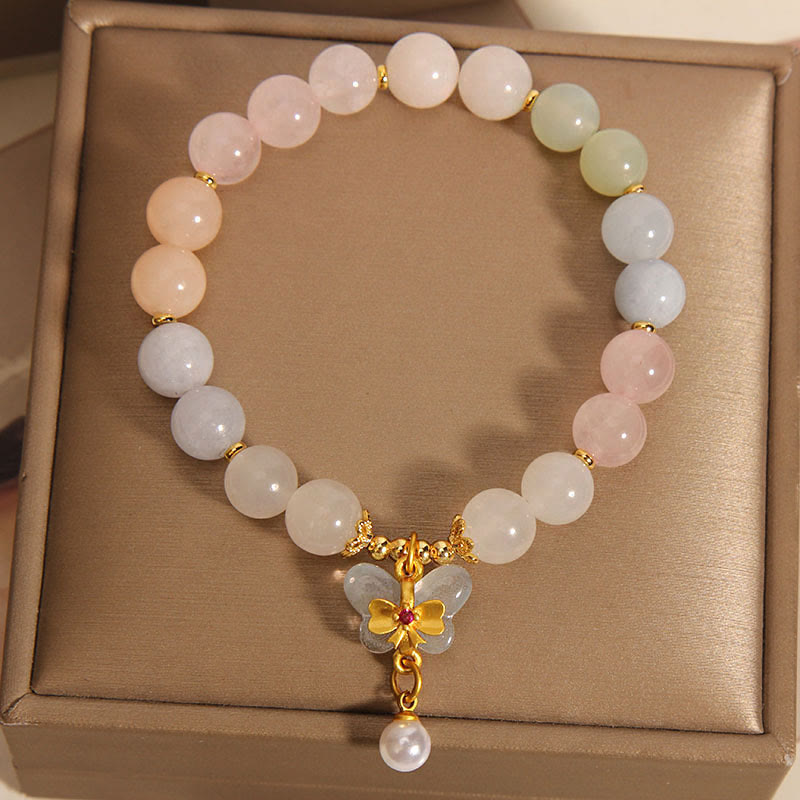 KarmaRipple's Authentic Morganite Confidence Butterfly Talisman Bracelet p5