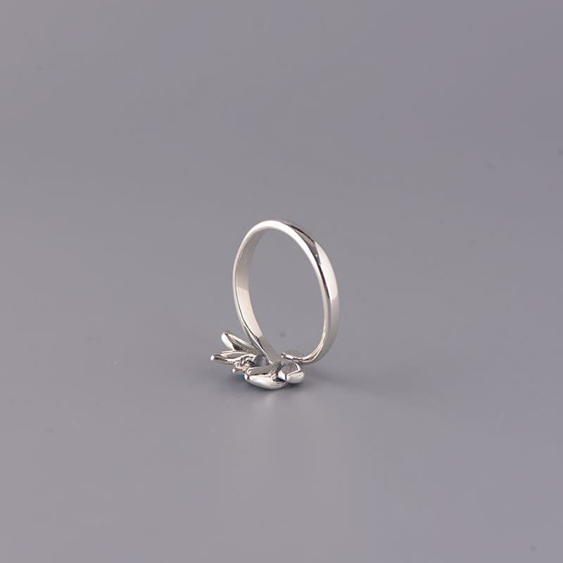 KarmaRipple's 925 Sterling Silver Lotus Flower New Beginning Adjustable Ring p6