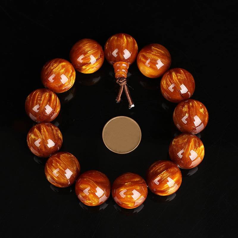 KarmaRipple's Golden Sea Willow Success Positive Bracelet Mala p2