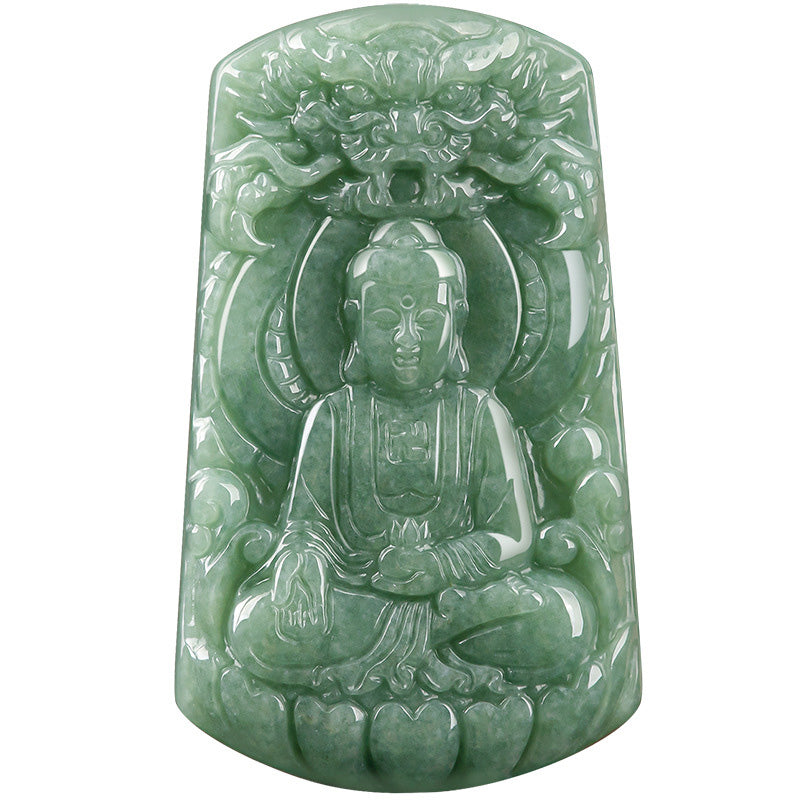KarmaRipple's Tathagata Buddha Dragon Jade Amulet Serenity String Pendant p13
