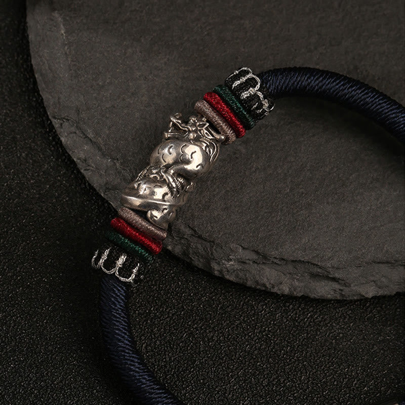 KarmaRipple's Handmade 925 Sterling Silver Year Of The Dragon Auspicious Dragon Fortune Rope Bracelet p5