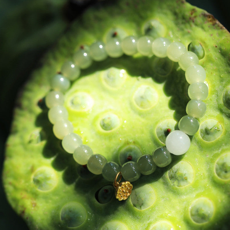 KarmaRipple's Jade Lotus Abundance Adjustable Bracelet p9