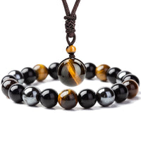 KarmaRipple's Tibetan Tiger's Eye Bracelet Pendant Set