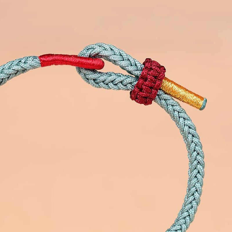 KarmaRipple's Handmade Wenchang Weave Fortune Strength Woven Rope Bracelet p7