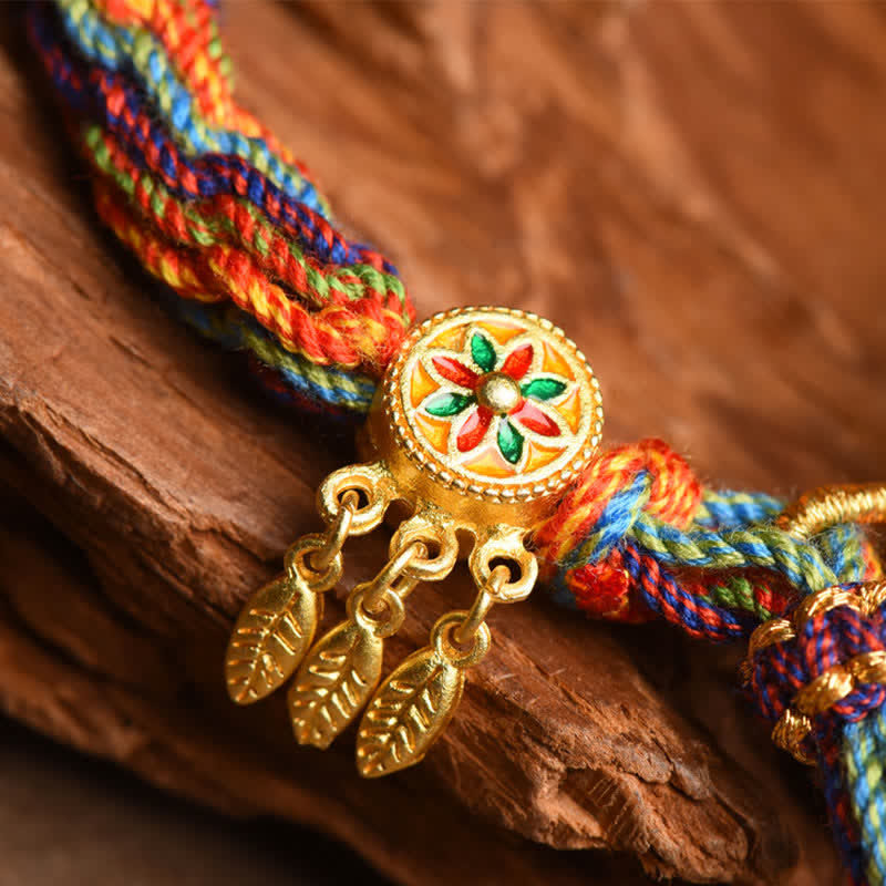 KarmaRipple's Tibetan Om Mani Padme Hum Dreamcatcher Fortune Colorful Reincarnation Weave String Bracelet p8