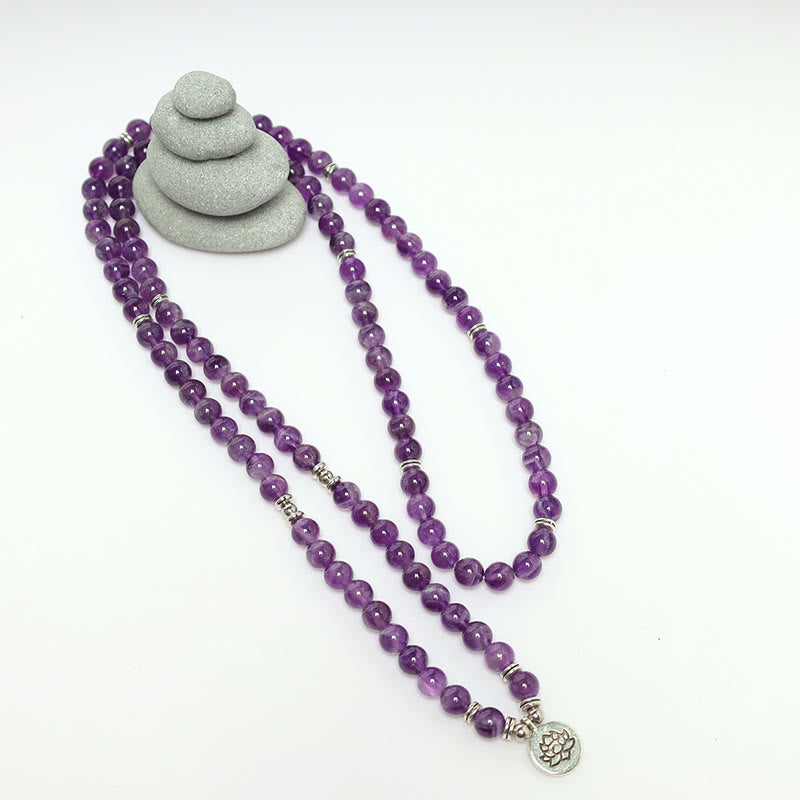 KarmaRipple's Authentic Amethyst Purification Mala Bracelet p11