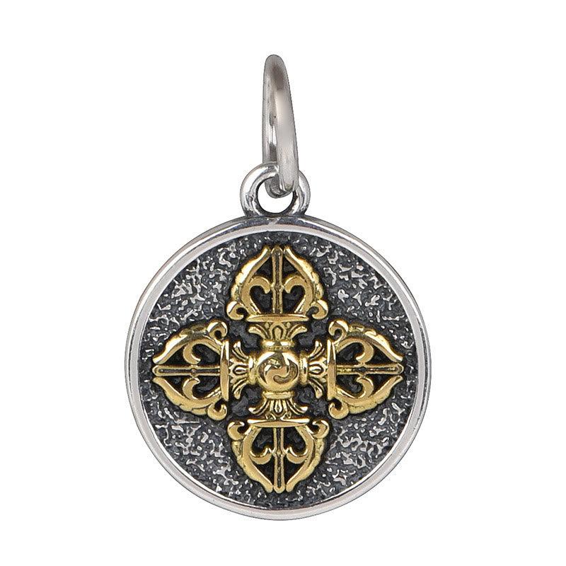 KarmaRipple's 925 Sterling Silver Double Dorje Vajra Blessing Pendant Necklace p10