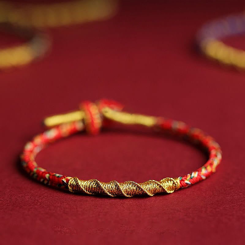 KarmaRipple's Handmade Chinese Zodiac Natal Buddha Protection Strength Woven String Bracelet p7