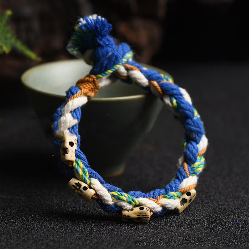 KarmaRipple's Tibetan Zakiram Goddess of Wealth Bead Engraved Handmade Fortune Bracelet p13