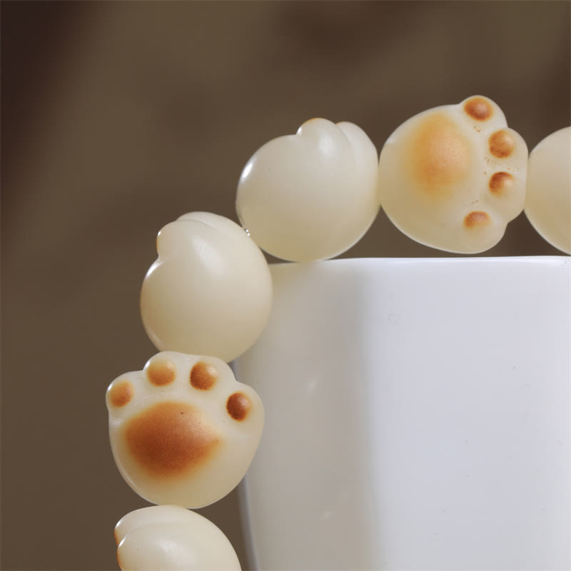 KarmaRipple's Cute Cat Paw Claw Bodhi Seed Peace Bracelet p7