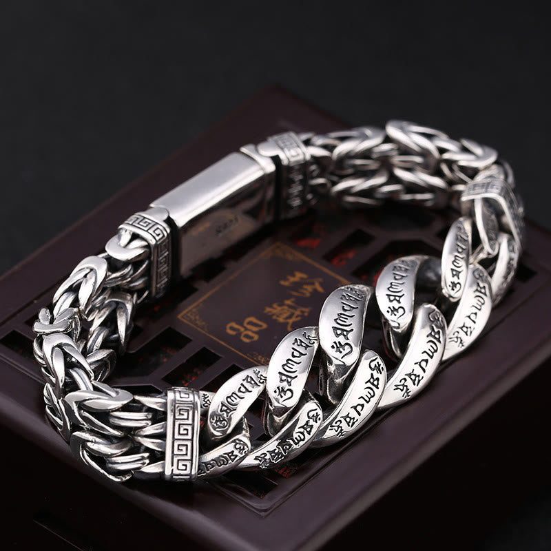 KarmaRipple's Om Mani Padme Hum Engraved Peace Purity Bracelet p2