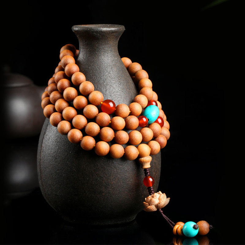KarmaRipple's Tibetan Sandalwood Lotus Enlightenment Talisman Mala Bracelet p2