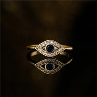 KarmaRipple's Evil Eye Protection Blessing Bronze Ring
