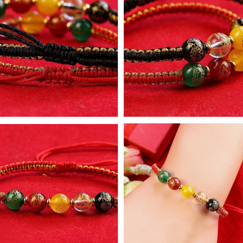 KarmaRipple's Five Directions Gods of Wealth Agate Handmade Protection String Braid Bracelet p8