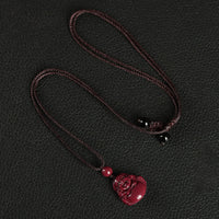 KarmaRipple's Laughing Buddha Cinnabar Blessing Pendant Necklace Phone Hanging Decoration Key Chain