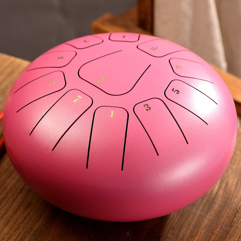 KarmaRipple's Steel Tongue Drum Sound Balancing Mindfulness Meditation Yoga Drum Kit 11 Note 8 Inch p37