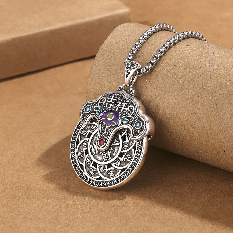 KarmaRipple's Peony Flower Bronze Coins Wealth Pendant Necklace p3