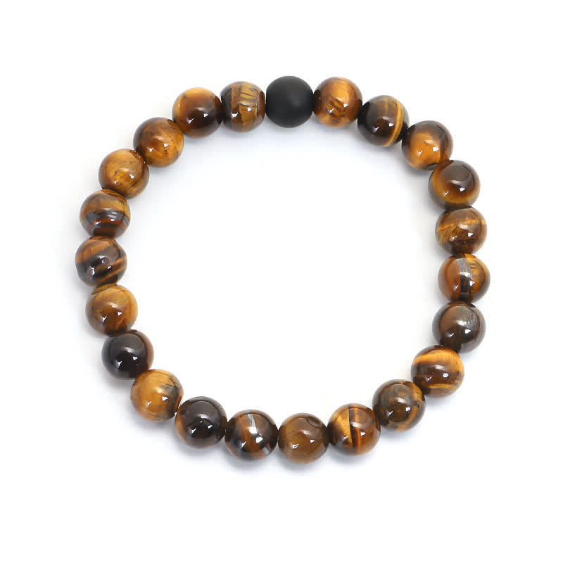 KarmaRipple's 108 Beadwork Mala Tiger Eye Protection Tassel Bracelet p1