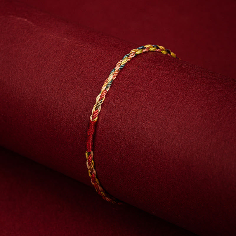 KarmaRipple's Handmade Five Color Thread Fortune Pair Child Adult Bracelet p3