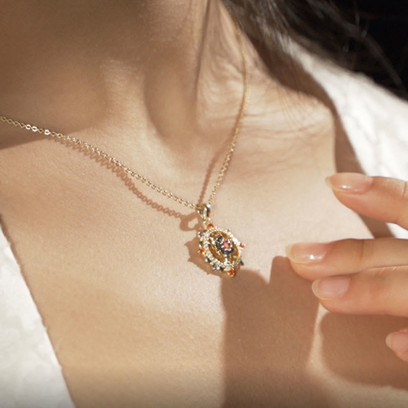 KarmaRipple's 925 Sterling Silver Lotus Flower Colorful Zircon New Beginning Pendant Necklace p4