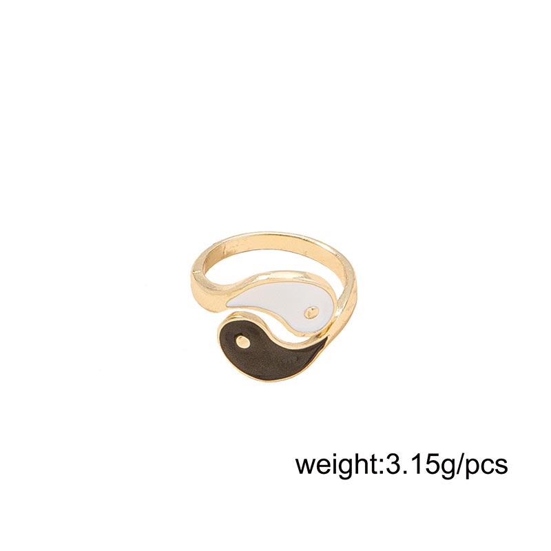 KarmaRipple's Yin Yang Symbol Adjustable Blessing Pair Ring p7
