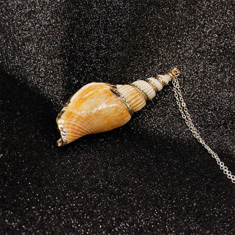 KarmaRipple's Authentic Shankha Conch Shell Seashell Fortunate Pendant Necklace p24