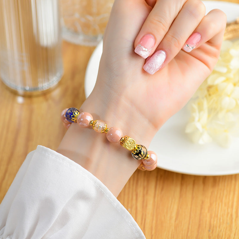 KarmaRipple's Tibetan Incense Ash Liuli Glass Bead Fortune Protection Nine Tailed Fox Bracelet p5
