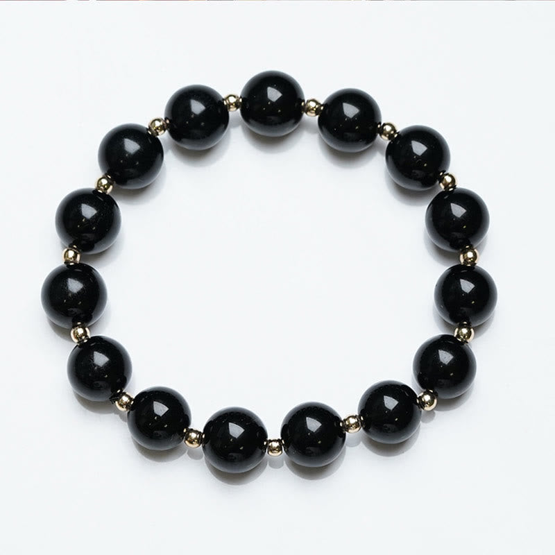 KarmaRipple's 2Pcs Black Onyx Bead Support Protection String Bracelet p4