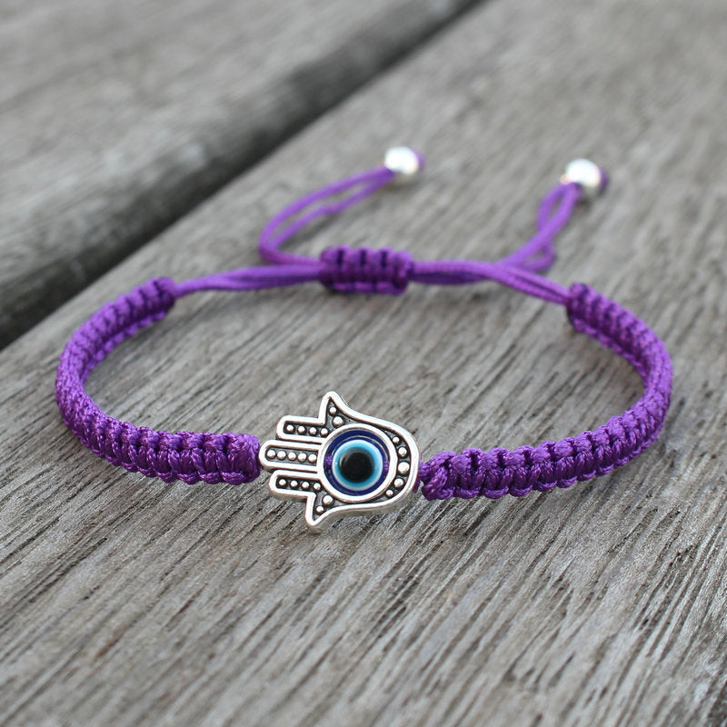 KarmaRipple's Handmade Hamsa Symbol Protection Fortune String Bracelet p20