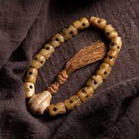 KarmaRipple's Tibetan Yak Bone The Lord Of The Corpse Forest Keep Away Evil Spirits Bracelet