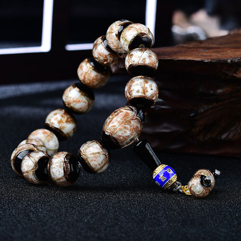 KarmaRipple's Tibetan Dragon Vein Agate Balancing Bracelet p18