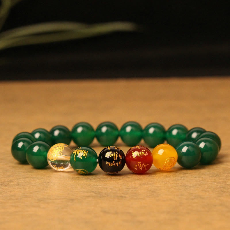 KarmaRipple's Five Elements God of Wealth Various Agate Gemstone Wealth Bracelet p1